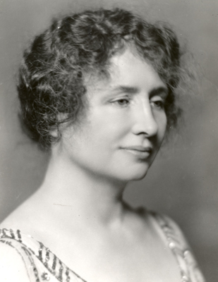 Helen Keller head and shoulders portrait circa 1920