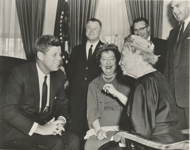 Helen Keller meeting President Kennedy, 1961