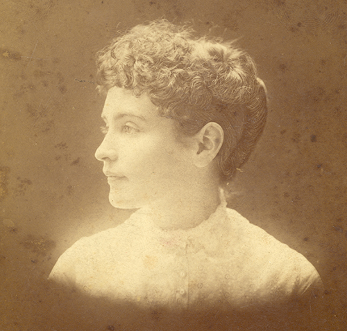 a sepia portrait of Annie Sullivan, c. 