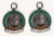 Thumbnail of Medal, Enamel pendants on silver presented to Helen Keller and Po...