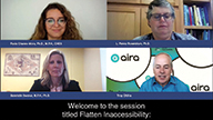 Panelists from the Flatten Inaccessibility webinar