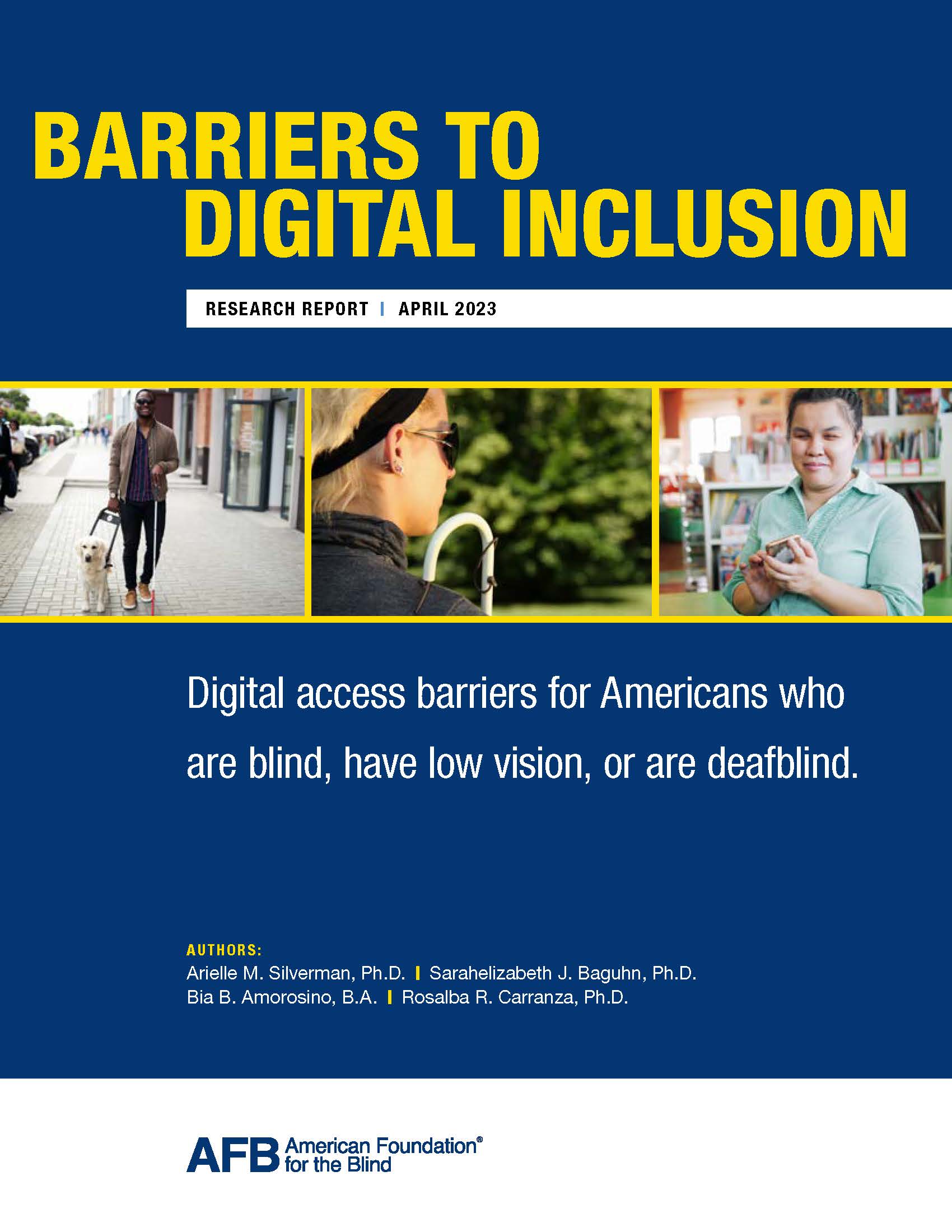 AFB Barriers To Digital Inclusion 2023 Research Report Cover