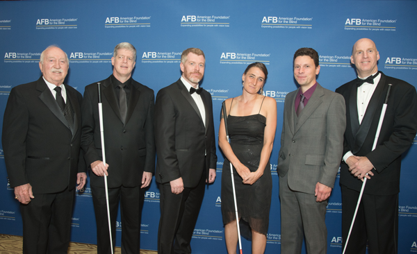 From left to right, Larry Kimbler, Kirk Adams, Brian Macken (Netflix), Patricia Walsh (emcee), Shawn Lauriat (Google), and Chris Downey, AIA (architect).