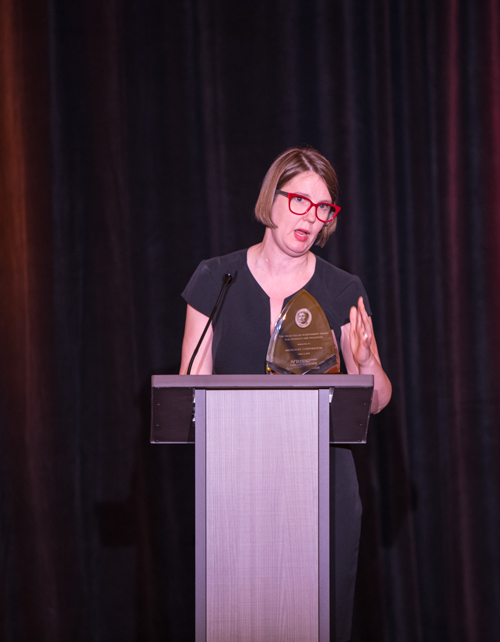 Jenny Lay-Flurrie addresses the audience at the 2018 HKAA.