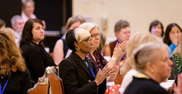 diverse group of conference attendees