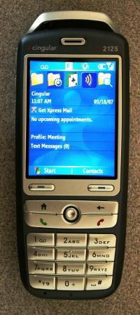 The AT&T 2125 phone with the Today Screen displayed.