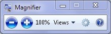 Image of the Windows 7 Magnifier control panel