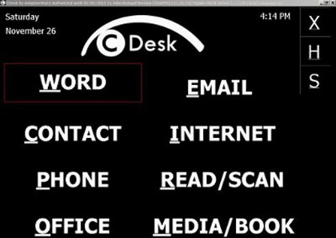 Screen shot of CDesk User Interface