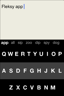 Screen Shot of Fleksy Keyboard Layout